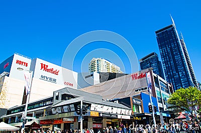 Westfield is a large indoor shopping centre in the suburb of Chatswood in the lower North Shore of Sydney. Editorial Stock Photo